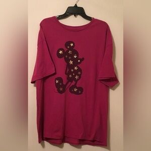 Disney Pink Tee with Gold Star Accents